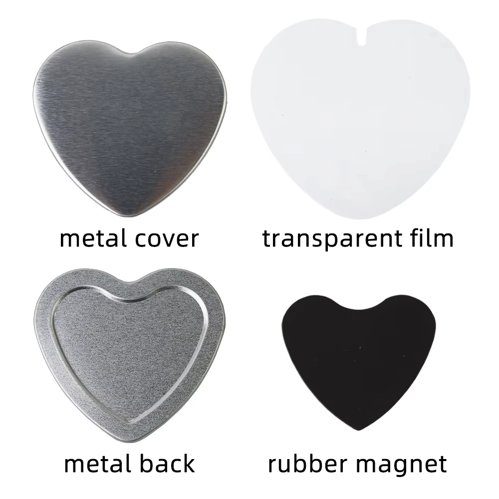 57*54mm Heart Magnetic Fridge Sticker Making Kit - Photo Magnetic Badge Materials Set For Custom Refrigerator Decor Crafts
57*54mm Heart Magnetic Fridge Sticker Making Kit - Photo Magnetic Badge Materials Set For Custom Refrigerator Decor Crafts