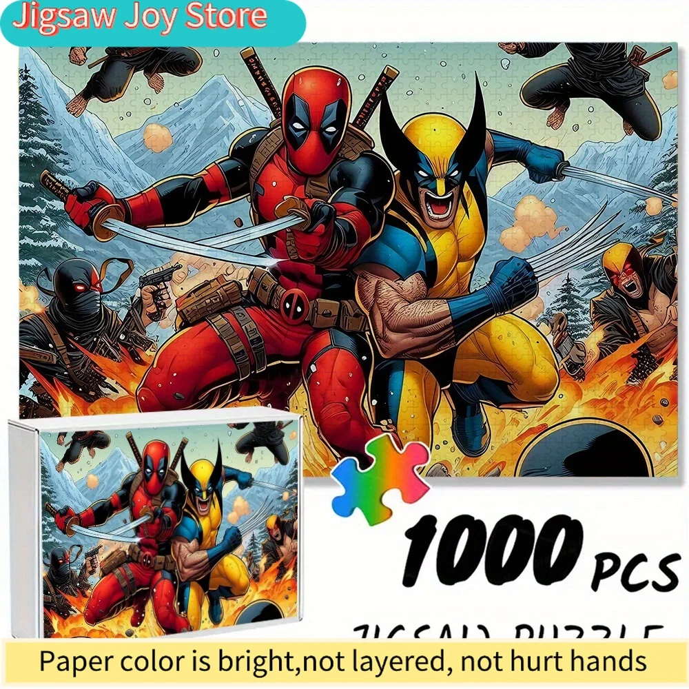 Marvel Theme Seamless Puzzle - Deadpool and Wolverine Battle Scene Pattern - Durable Thickened DIY Puzzle, Adult Brain Teaser
Marvel Theme Seamless Puzzle - Deadpool and Wolverine Battle Scene Pattern - Durable Thickened DIY Puzzle, Adult Brain Teaser