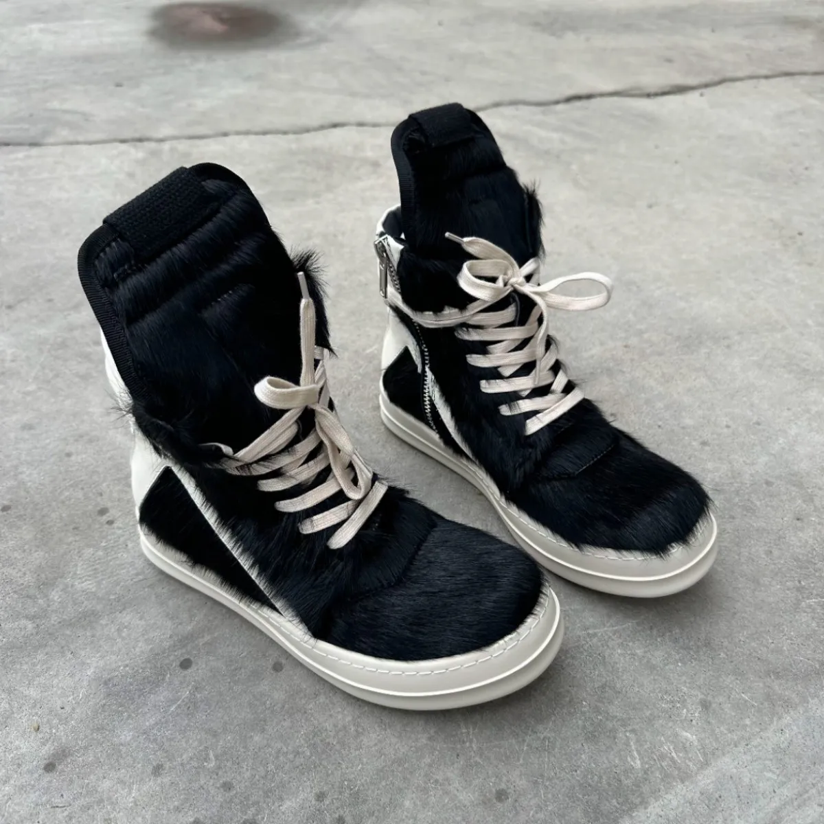 Men Sneaker Black Horse Hair High Top Shoe Women Casual Shoes Luxury Boots Sneakers Zipper Ro Black Horsehair Ankle Boot
Men Sneaker Black Horse Hair High Top Shoe Women Casual Shoes Luxury Boots Sneakers Zipper Ro Black Horsehair Ankle Boot