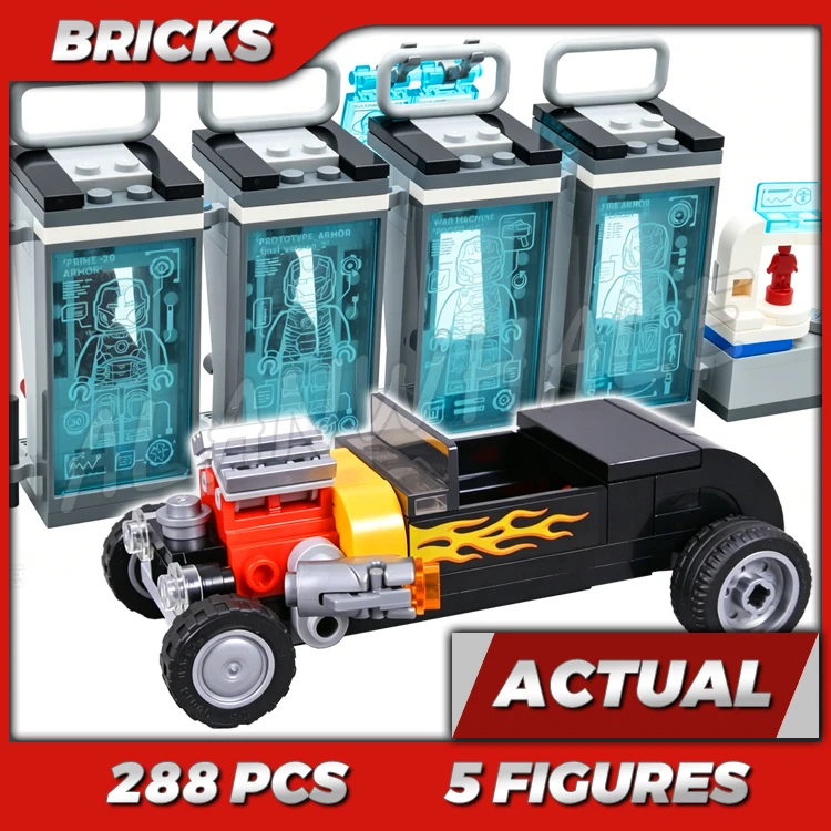 288pcs Super Fighter Revenger Iron Suits Armoury Hot Rod 11562 Building Kits toy Compatible With Bricks
288pcs Super Fighter Revenger Iron Suits Armoury Hot Rod 11562 Building Kits toy Compatible With Bricks