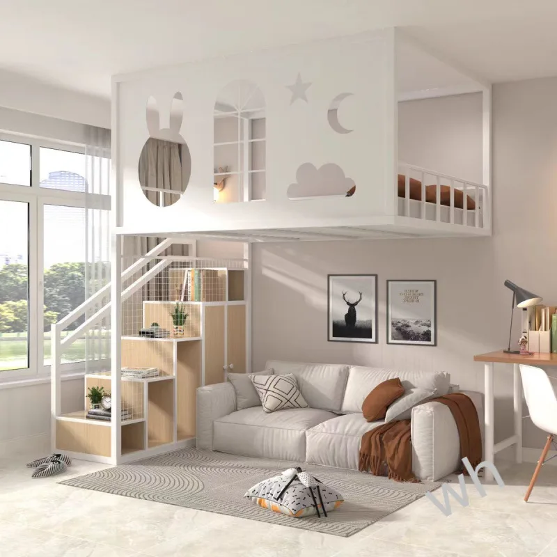 Elevated bed space saving household second floor suspended bed attic wall hanging tree house
Elevated bed space saving household second floor suspended bed attic wall hanging tree house