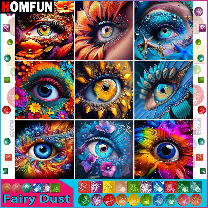 HOMFUN Fairy Dust Diamond Embroidery "Portrait Eyes Flower" Pattern DIY 5D Diamond Painting Needlework Full Drill Painting
HOMFUN Fairy Dust Diamond Embroidery "Portrait Eyes Flower" Pattern DIY 5D Diamond Painting Needlework Full Drill Painting