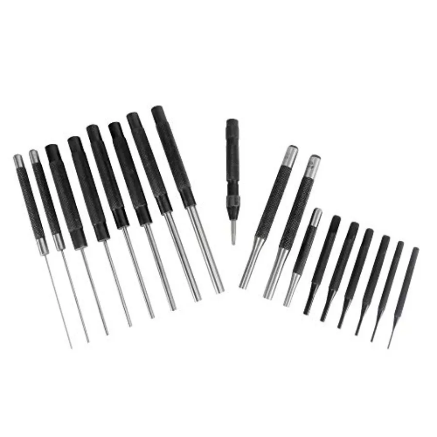 Taytools 466125 18 Piece Roll Pin Punch Set with 8 Inch Long and 4 Inch Short Pins Includes Sizes 1/16 Through 3/8 Inch Automat
Taytools 466125 18 Piece Roll Pin Punch Set with 8 Inch Long and 4 Inch Short Pins Includes Sizes 1/16 Through 3/8 Inch Automat