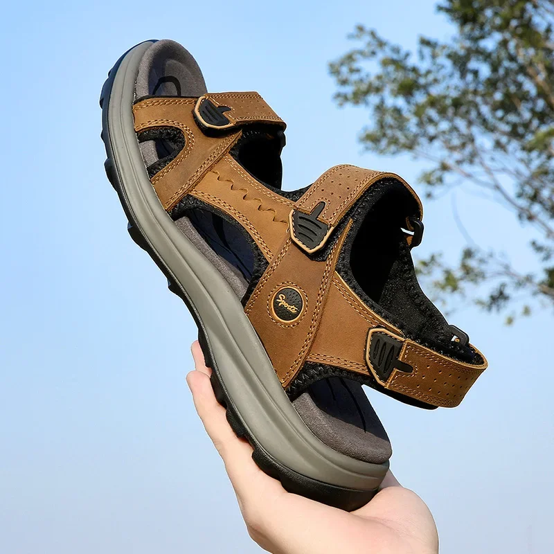 Mens Sandals Summer Leather Shoes Men Outdoor Casual Lightweight Beach Sandals Fashion Men Shoes Zapatos Para Hombre Big Size 48
Mens Sandals Summer Leather Shoes Men Outdoor Casual Lightweight Beach Sandals Fashion Men Shoes Zapatos Para Hombre Big Size 48