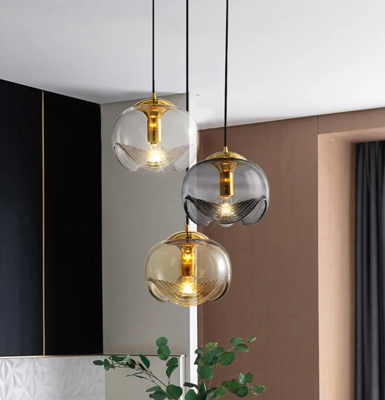 LED Nordic Modern Minimalist Creative Pendant Lights Bedroom Living Room Lamp Ripple Glass Ball Restaurant Bar Porch Chandelier
LED Nordic Modern Minimalist Creative Pendant Lights Bedroom Living Room Lamp Ripple Glass Ball Restaurant Bar Porch Chandelier