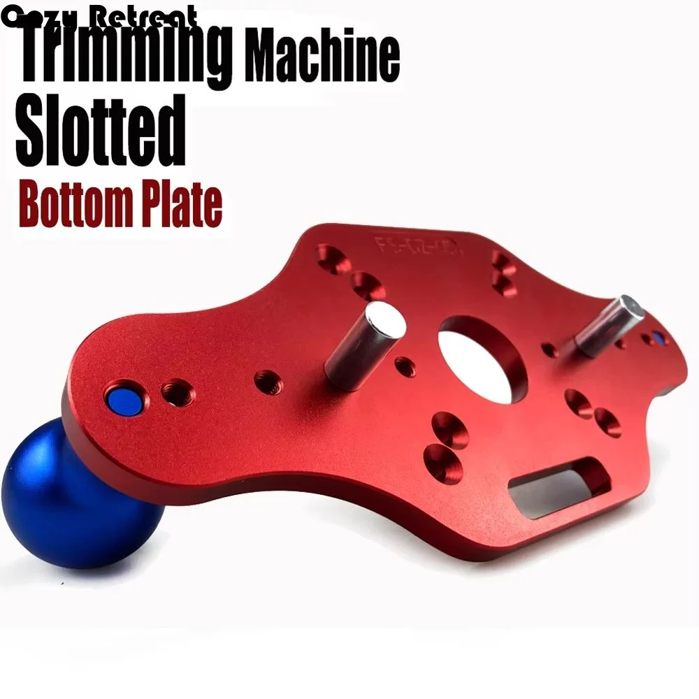 Slotted Bottom Plate Wood Router Base Rust Resistant Bakelite Material Milling Mounting Plate Long Lasting Fixed-base