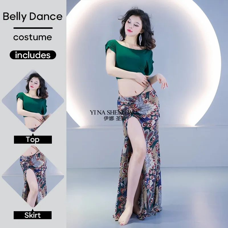 Single Slit Belly Dance Clothes Skirt & Top 2 Pcs Set For Adult Women Sexy Dancing Suit Outfit Stage Performance Costume Suit
Single Slit Belly Dance Clothes Skirt & Top 2 Pcs Set For Adult Women Sexy Dancing Suit Outfit Stage Performance Costume Suit