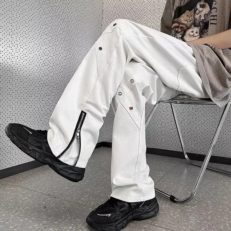 Fashion Loose Black Straight Leg Casual Pants American Functional Jeans Men High Street Willow Nail Micro Cropped Pants
Fashion Loose Black Straight Leg Casual Pants American Functional Jeans Men High Street Willow Nail Micro Cropped Pants