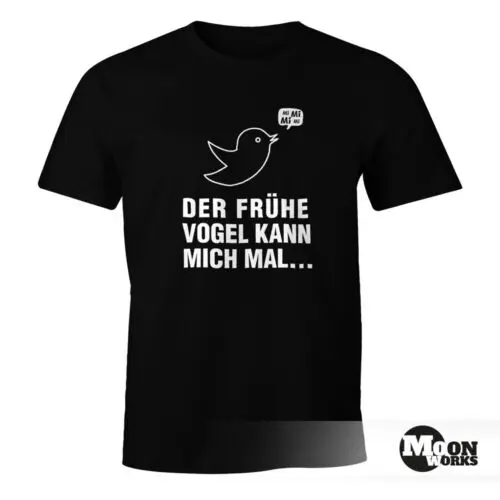Herren T-Shirt mit Spruch - Der frühe Vogel kann mich mal - Fun-Shirt Moonworks®
Herren T-Shirt mit Spruch - Der frühe Vogel kann mich mal - Fun-Shirt Moonworks®