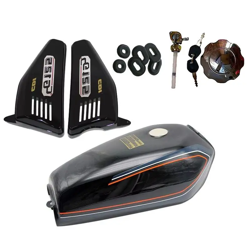 Motorcycle Fuel Tank Set for Honda Dayang Loncin Lifan CG125 CG150 DY125 Petro Oil Metal Box With Side Panels Tank Cap Fuel Tap
Motorcycle Fuel Tank Set for Honda Dayang Loncin Lifan CG125 CG150 DY125 Petro Oil Metal Box With Side Panels Tank Cap Fuel Tap