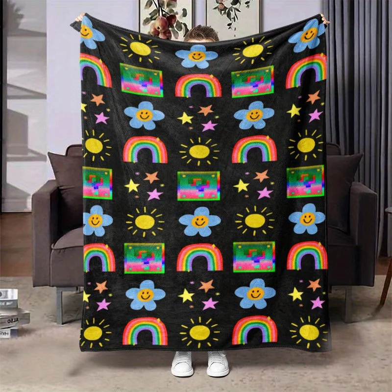 Rainbow Smiles Joy Blanket Reversible Flannel Throw for Happy Decor AllSeason Comfort Playful Pattern Gift
Rainbow Smiles Joy Blanket Reversible Flannel Throw for Happy Decor AllSeason Comfort Playful Pattern Gift