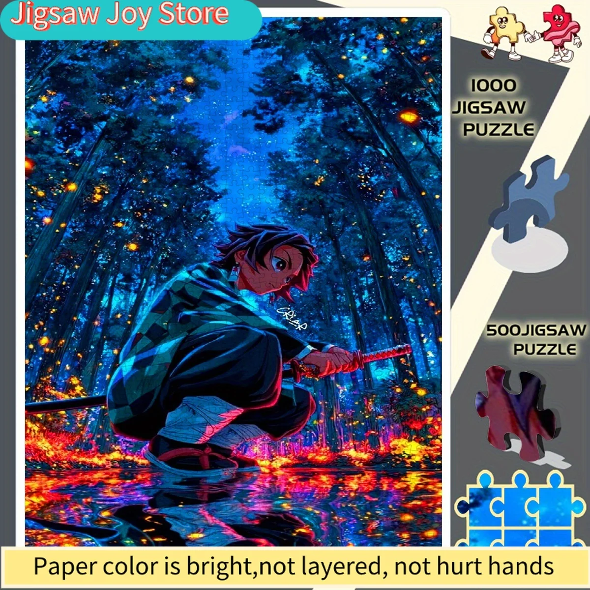 Japanese Ninja Ninja Warriors Jigsaw Puzzle - Glowing-in-the-Dark Forest Night Scene with Glowing Lights, Challenging Large Ji
Japanese Ninja Ninja Warriors Jigsaw Puzzle - Glowing-in-the-Dark Forest Night Scene with Glowing Lights, Challenging Large Ji