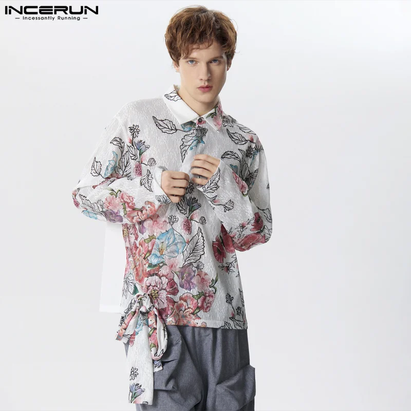 INCERUN Tops 2024 Fashion Men's Lace Floral Print Shirts Leisure Streetwear Cross Tie Design Long Sleeved Cardigan Blouse S-5XL
INCERUN Tops 2024 Fashion Men's Lace Floral Print Shirts Leisure Streetwear Cross Tie Design Long Sleeved Cardigan Blouse S-5XL
