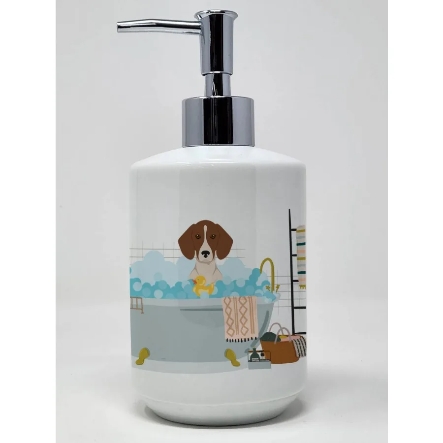 Red Piebald Dachshund Ceramic Soap Dispenser Hand Soap Dispenser Pump Bottles for Bathroom Kitchen Empty Refillable Liquid Soap
Red Piebald Dachshund Ceramic Soap Dispenser Hand Soap Dispenser Pump Bottles for Bathroom Kitchen Empty Refillable Liquid Soap