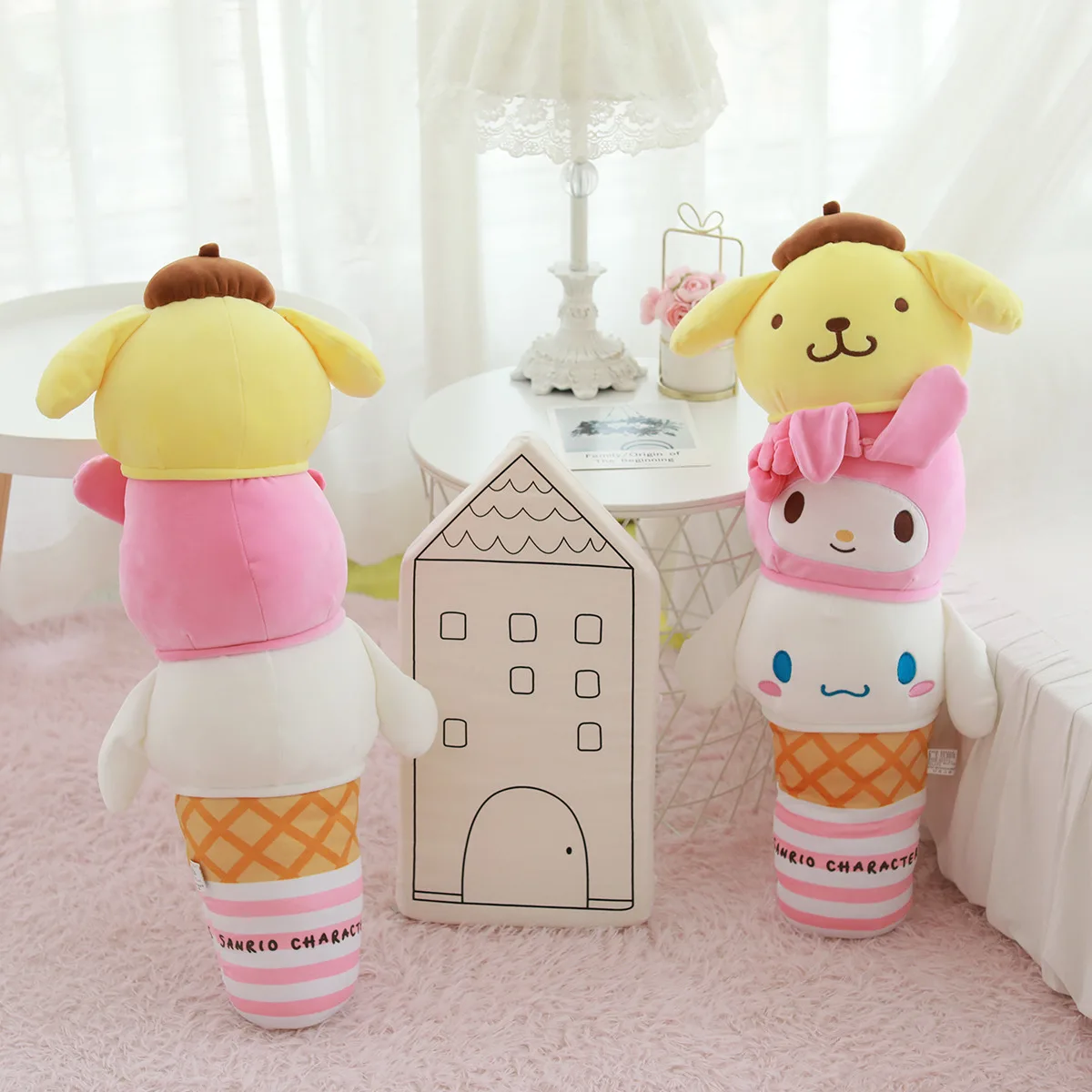 Sanrio Characters Ice Cream Stacked Long Plush Pillow With Pom Pom Purin My Melody And Cinnamoroll Soft Body Cushion For bed
Sanrio Characters Ice Cream Stacked Long Plush Pillow With Pom Pom Purin My Melody And Cinnamoroll Soft Body Cushion For bed
