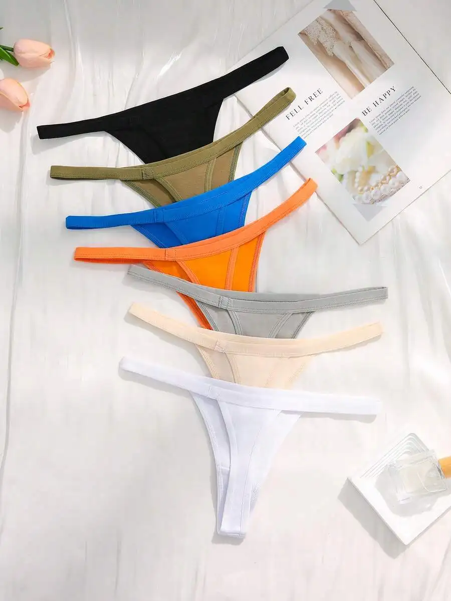 7 Pieces Seamless Thong Panties Set For Women Solid Color Comfortable Underwear
7 Pieces Seamless Thong Panties Set For Women Solid Color Comfortable Underwear