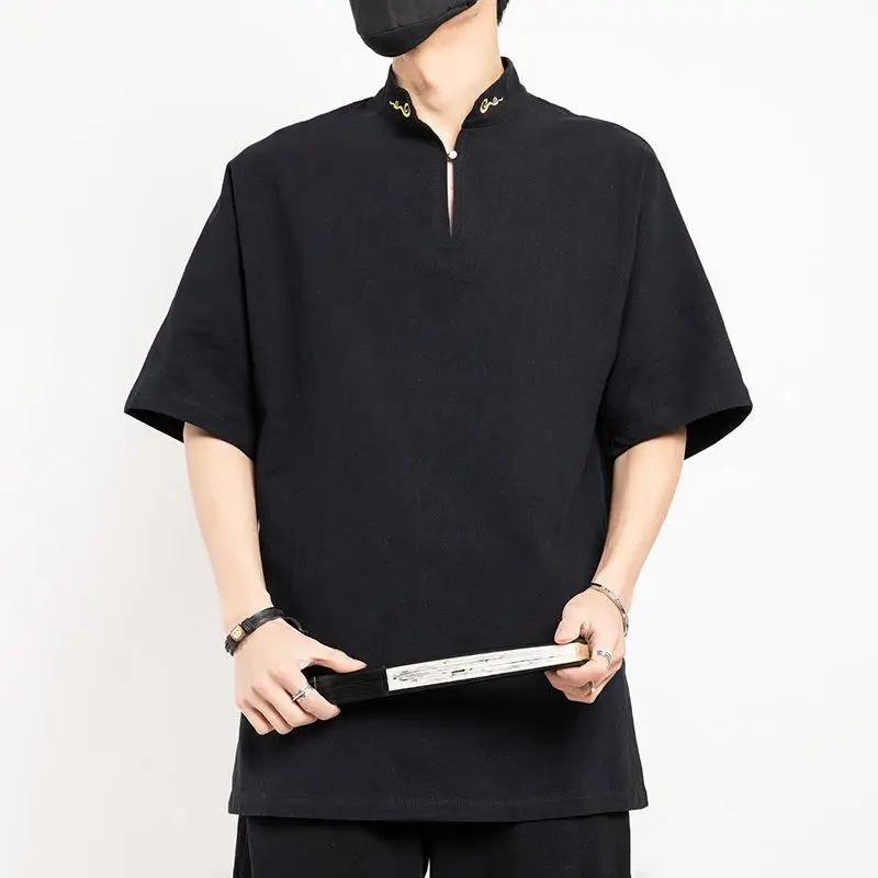 Linen Cotton plus Size Men's Short Sleeve T-Shirt Comfortable Breathable Loose Fit Color T-Shirt for Men
Linen Cotton plus Size Men's Short Sleeve T-Shirt Comfortable Breathable Loose Fit Color T-Shirt for Men