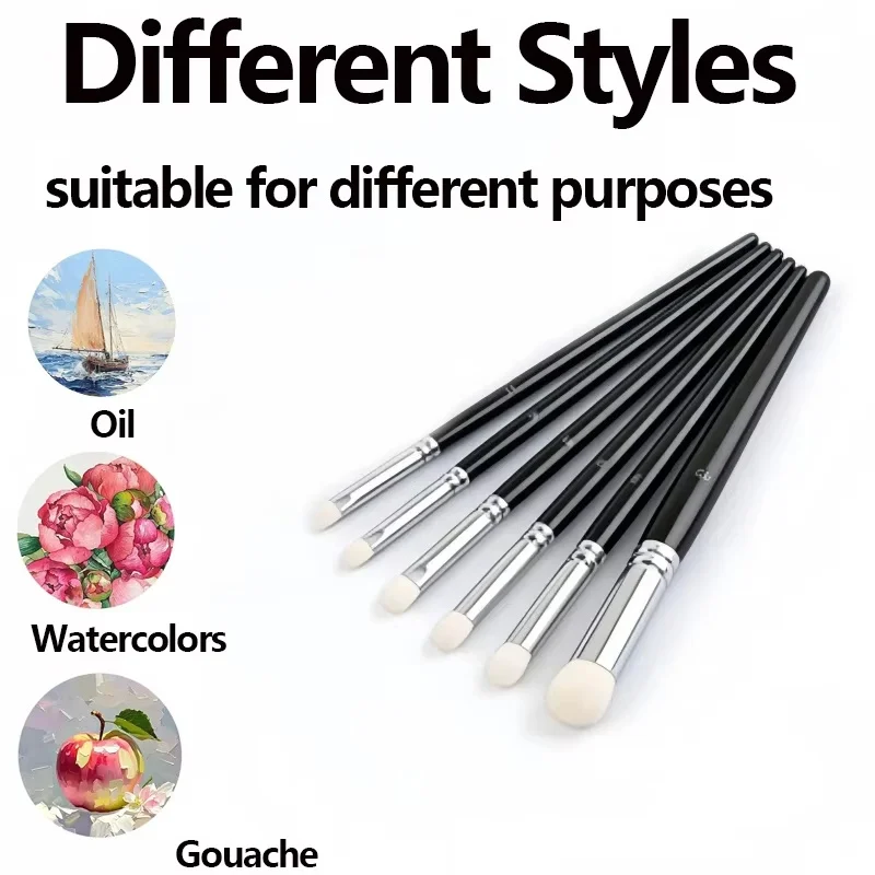 3-6 PCS Professional Painting Drybrush Miniature Dry Brush Paint Brushes Goat Hair For Scale Models Acrylic Watercolor Figurines
3-6 PCS Professional Painting Drybrush Miniature Dry Brush Paint Brushes Goat Hair For Scale Models Acrylic Watercolor Figurines