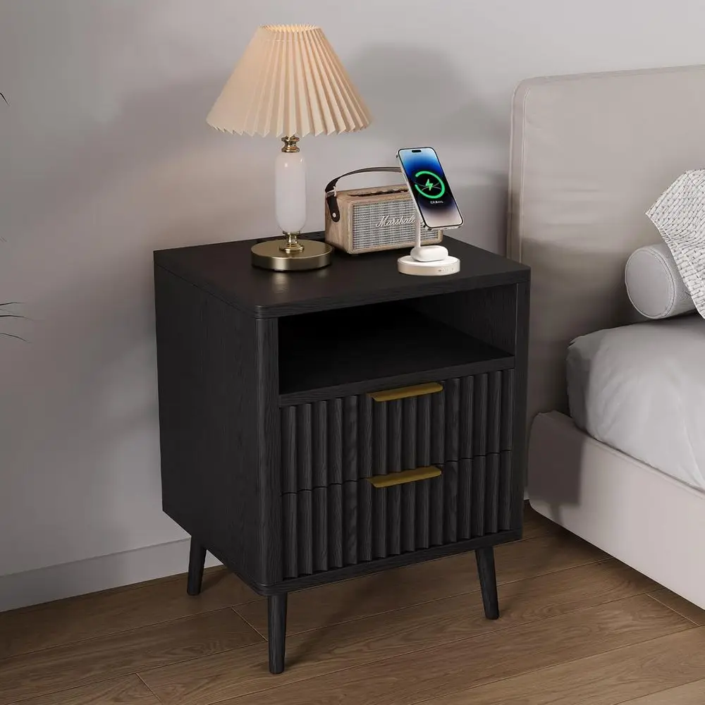 Charging Station Nightstand, Dual Drawer Bedside Table, 18 Wooden Side Table with Storage, Versatile End Table for Home
Charging Station Nightstand, Dual Drawer Bedside Table, 18 Wooden Side Table with Storage, Versatile End Table for Home