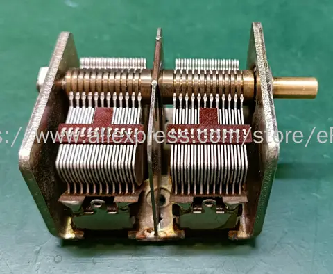 Fudan Renmin-condensador Variable Dual, medio de aire, Radio Mineral, electrónico, bricolaje, Cb-2-365
