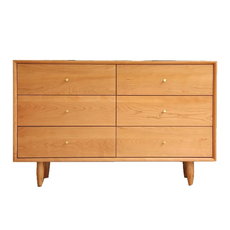 bedside locker, bedroom storage cabinet, cherry wood retro six-chest chest, drawer cabinet, living room cabinet
bedside locker, bedroom storage cabinet, cherry wood retro six-chest chest, drawer cabinet, living room cabinet