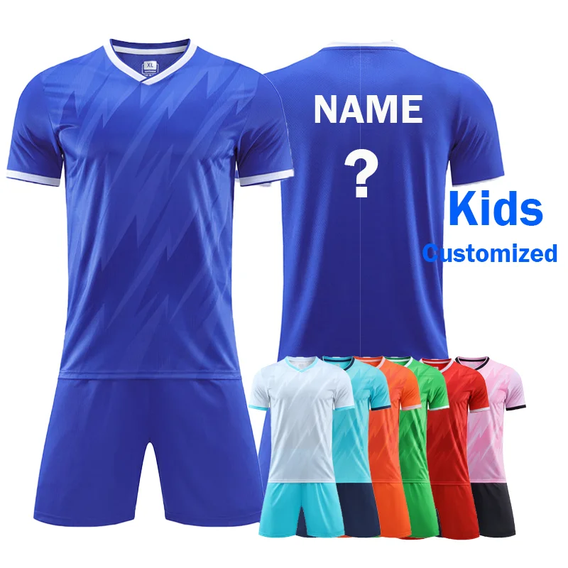 Custom Jersey Football Kit Children T-shirts Soccer Boy Football Uniform Boys Sports Suit For Children's Team Football Sweaters
Custom Jersey Football Kit Children T-shirts Soccer Boy Football Uniform Boys Sports Suit For Children's Team Football Sweaters