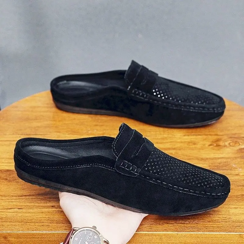 Summer Men Mesh Half Slippers Open Back Loafers Breathable Lightweight Driving Moccasins Soft Sole Clogs Lazy Shoes
Summer Men Mesh Half Slippers Open Back Loafers Breathable Lightweight Driving Moccasins Soft Sole Clogs Lazy Shoes