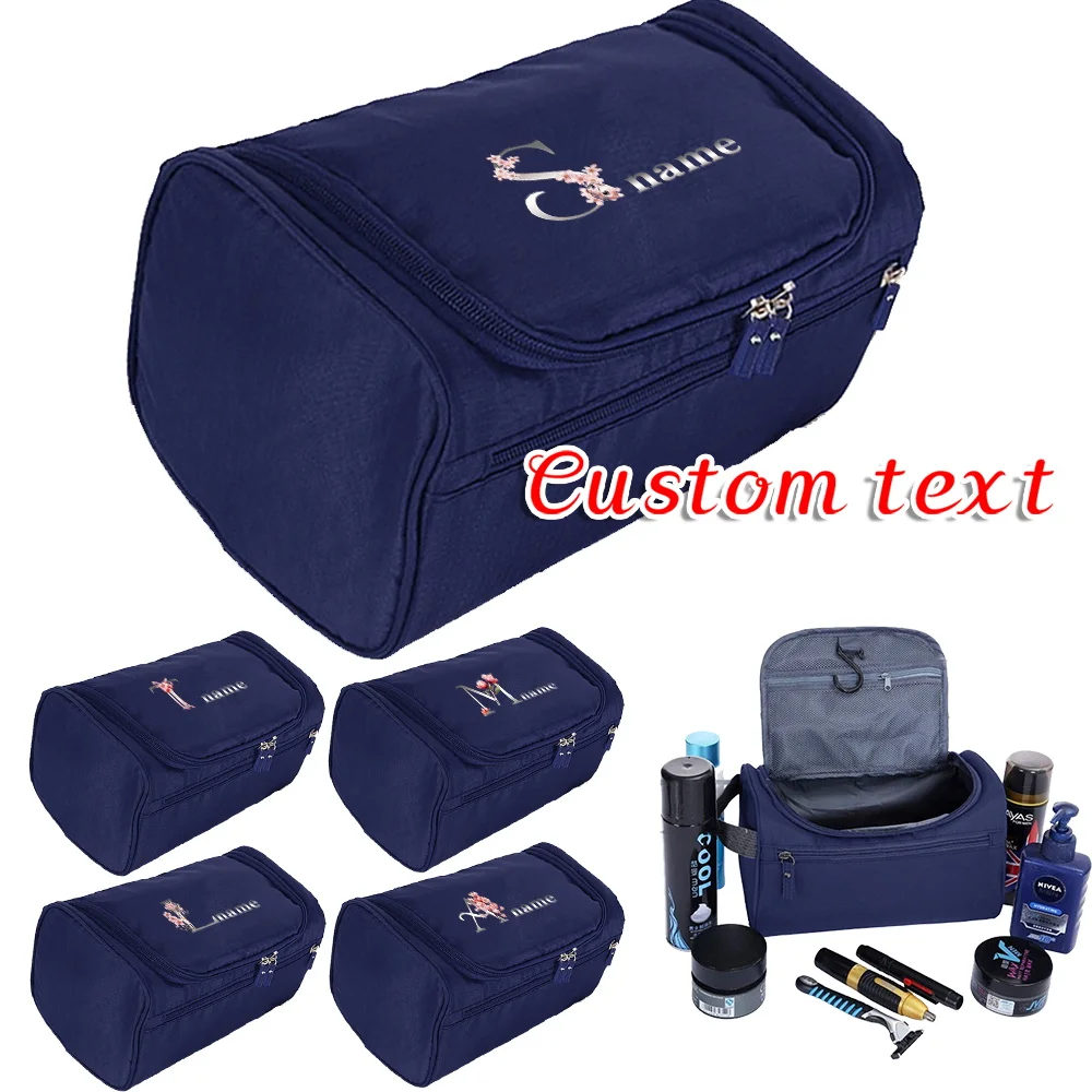 Personalized Customization Name Blue Makeup Bag Toiletries Storage Bag Hanging Waterproof Toiletries Bag Customized Product
Personalized Customization Name Blue Makeup Bag Toiletries Storage Bag Hanging Waterproof Toiletries Bag Customized Product