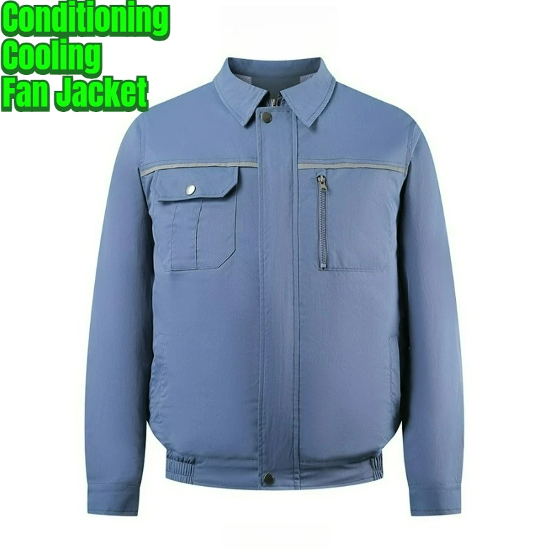 New Fan Cooling Jacket Men Electrician Work Clothes Summer Sun Protection Coat Air Conditioning Suits With Two Fan Outerwear
New Fan Cooling Jacket Men Electrician Work Clothes Summer Sun Protection Coat Air Conditioning Suits With Two Fan Outerwear