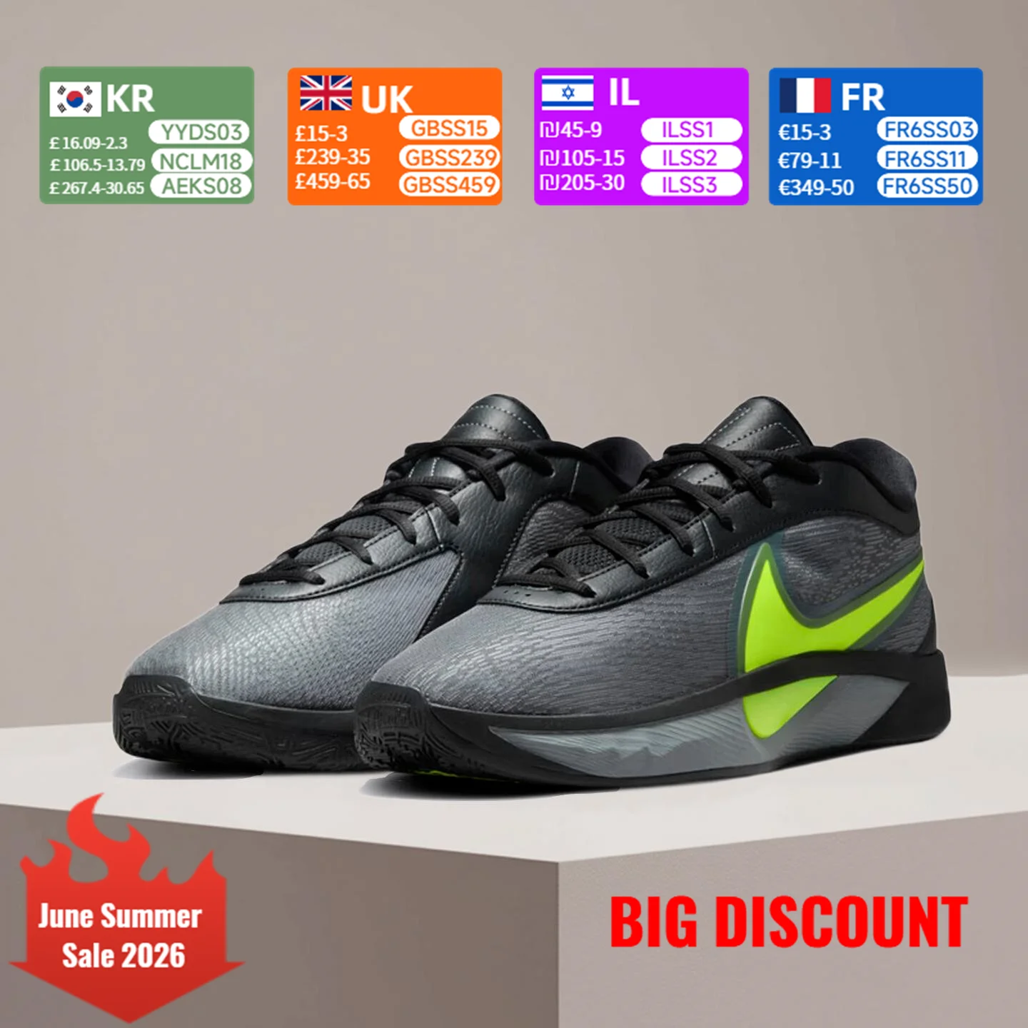 Nike Giannis Monster 6 “Monster” Unisex Basketball Shoes Slip-Resistant, Durable, Cushioned FJ7807-001
Nike Giannis Monster 6 “Monster” Unisex Basketball Shoes Slip-Resistant, Durable, Cushioned FJ7807-001