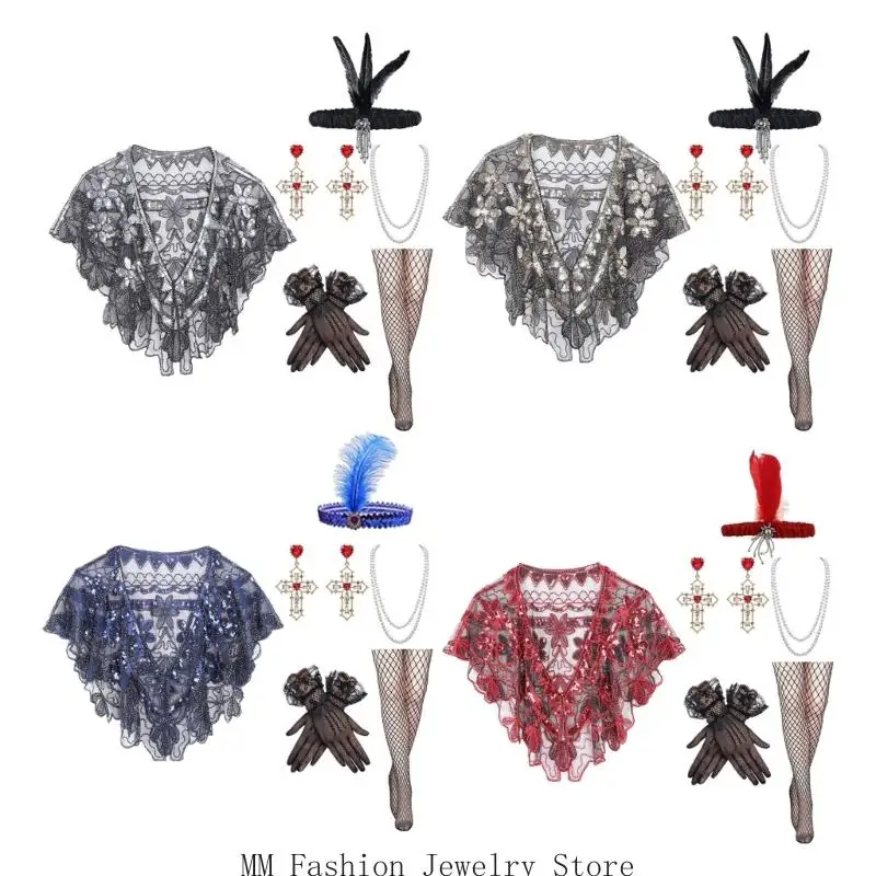 Roaring 20s Women's Evening Dress Shawl Wrap Set Includes Beaded Neckchain Vintage Jewelry for Themed Event
Roaring 20s Women's Evening Dress Shawl Wrap Set Includes Beaded Neckchain Vintage Jewelry for Themed Event