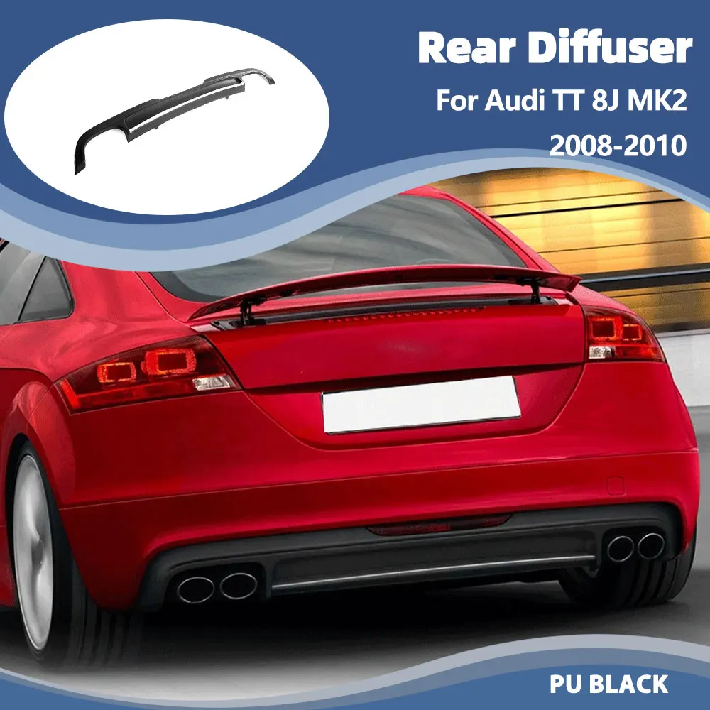 Задний бампер автомобиля, диффузор, спойлер для Audi TT 8J MK2 2008-2010, версия без США, черный задний диффузор из искусственной кожи
Задний бампер автомобиля, диффузор, спойлер для Audi TT 8J MK2 2008-2010, версия без США, черный задний диффузор из искусственной кожи