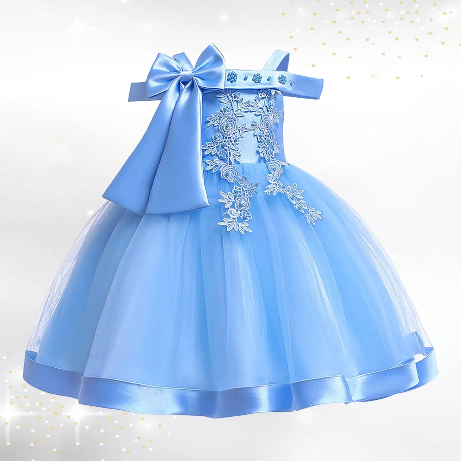 Kids Christmas Party Dresses For Girls Appliques Flowers Elegant Wedding Dress Bowknot 3-10 Years Children Birthday Prom Gowns
Kids Christmas Party Dresses For Girls Appliques Flowers Elegant Wedding Dress Bowknot 3-10 Years Children Birthday Prom Gowns