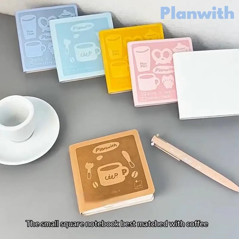Planwith Caféfé Mini Coffee Notebook PU Cover 96 Sheets Smooth Paper 180°Flat Lay Portable Journal Notepad Gift Cute PET Sticker
Planwith Caféfé Mini Coffee Notebook PU Cover 96 Sheets Smooth Paper 180°Flat Lay Portable Journal Notepad Gift Cute PET Sticker