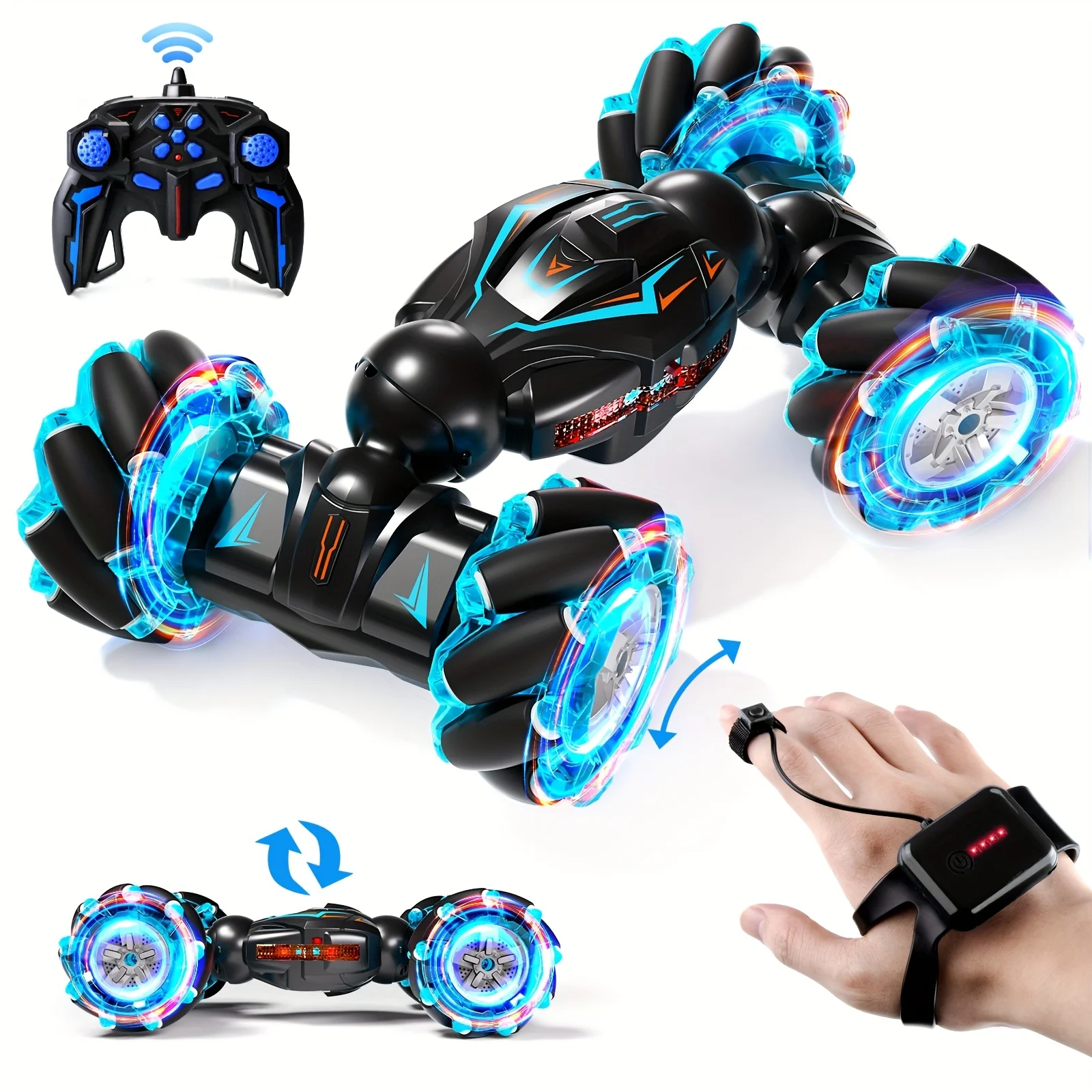 4WD Drift Stunt Car 1:18 Автомобиль с дистанционным управлением и музыкальной подсветкой Радиоуправляемые автомобили Внедорожные дорожные часы Датчик жестов Вращающийся автомобиль Детская игрушка
4WD Drift Stunt Car 1:18 Автомобиль с дистанционным управлением и музыкальной подсветкой Радиоуправляемые автомобили Внедорожные дорожные часы Датчик жестов Вращающийся автомобиль Детская игрушка