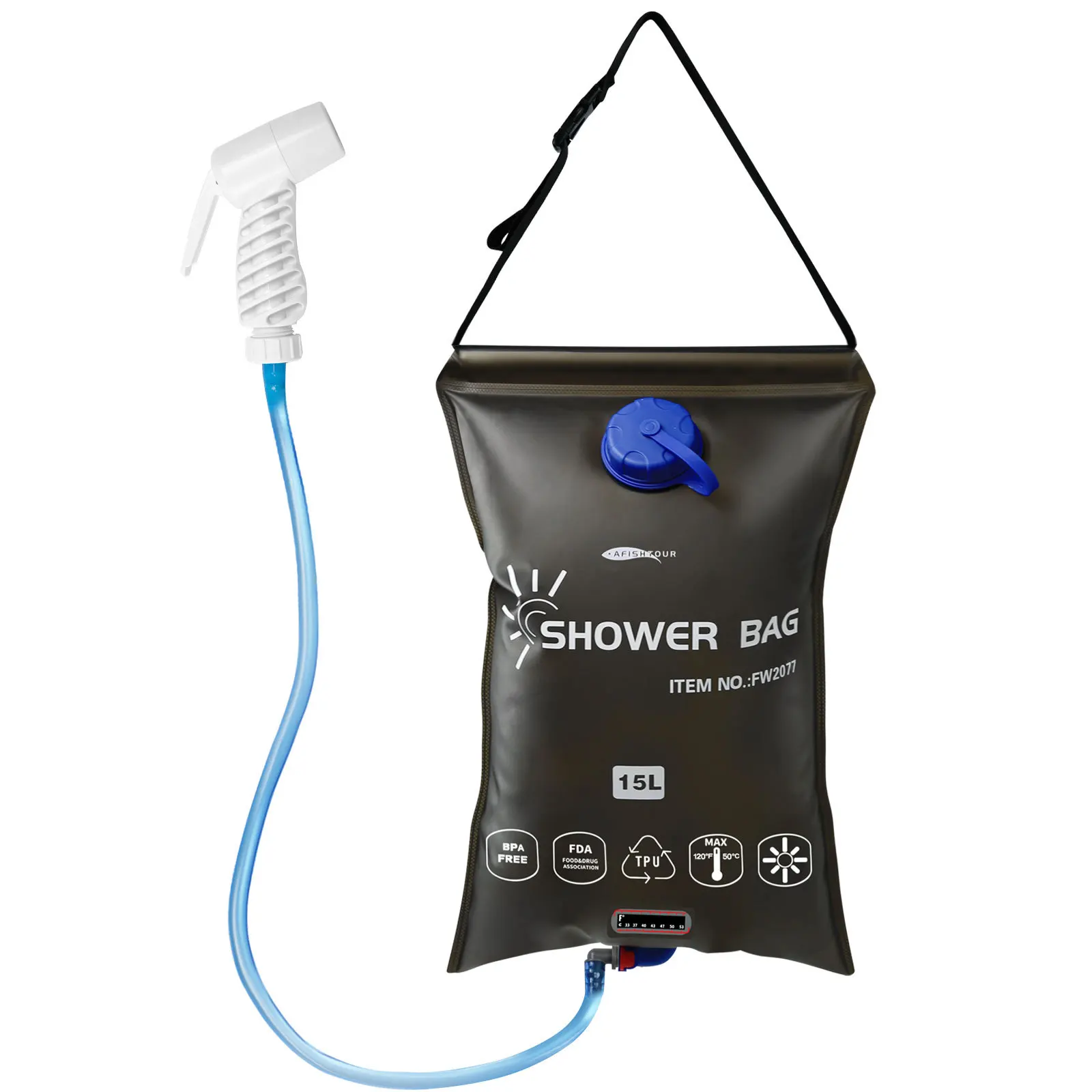 JETSHARK Outdoor 15L Solar Shower bag with carry bag for Camping Hiking Travel Foldable Portable Camping Shower Bag
JETSHARK Outdoor 15L Solar Shower bag with carry bag for Camping Hiking Travel Foldable Portable Camping Shower Bag