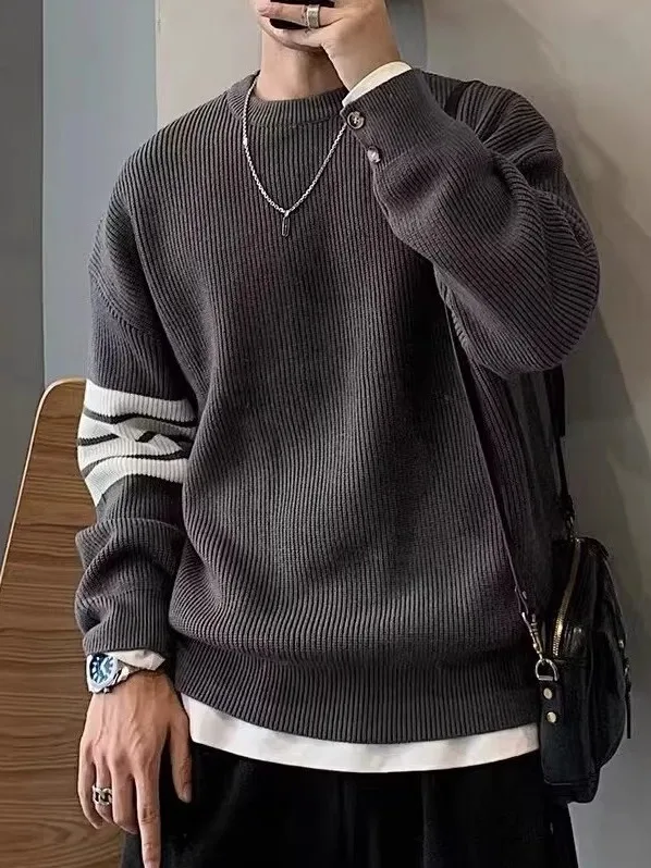 Модный вязаный длинный светящийся круглый свитер Ne для мужчин, осень-зима, повседневный шерстяной пуловер с четырьмя полосками, универсальный топ
Модный вязаный длинный светящийся круглый свитер Ne для мужчин, осень-зима, повседневный шерстяной пуловер с четырьмя полосками, универсальный топ