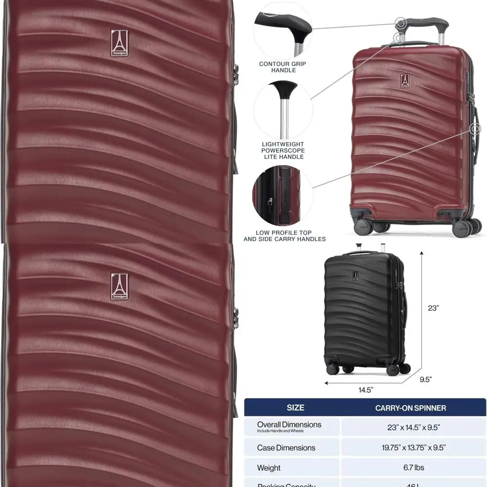 Lightweight Expandable Hardshell Spinner Luggage, TSA Lock, 21-Inch Carry-On, Cabernet
Lightweight Expandable Hardshell Spinner Luggage, TSA Lock, 21-Inch Carry-On, Cabernet