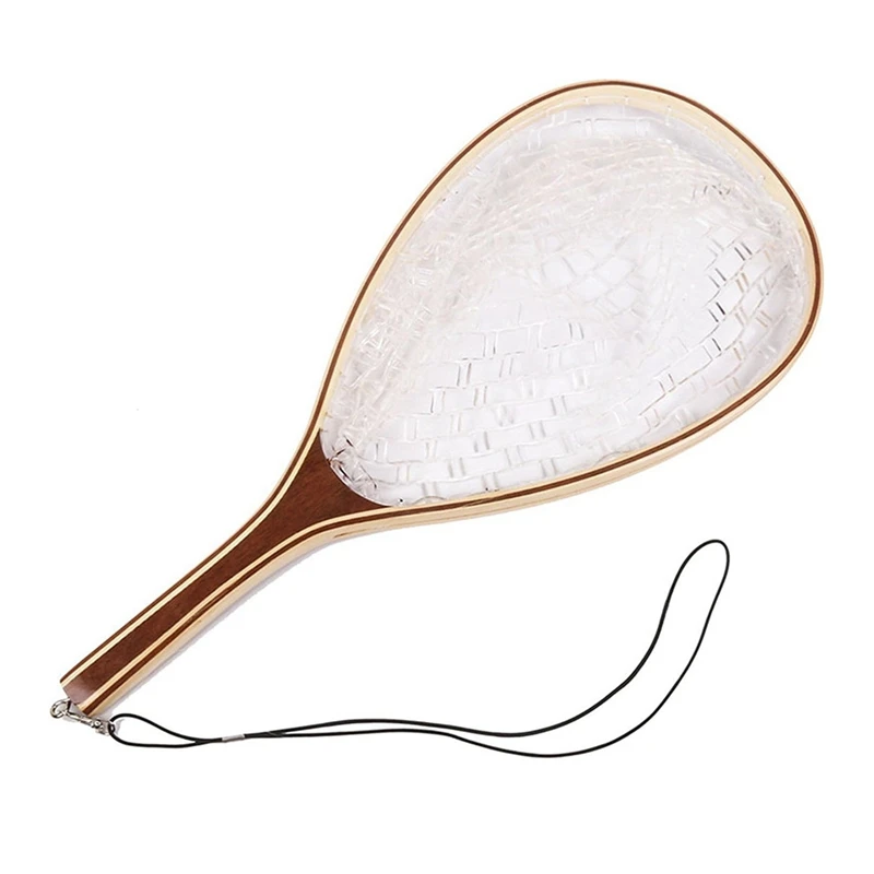 Trout Fishing Net Soft Rubber Catch And Release Fish Net With Wooden Handle Frame
Trout Fishing Net Soft Rubber Catch And Release Fish Net With Wooden Handle Frame