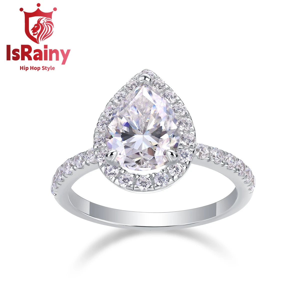 IsRainy Hip Hop Rock Solid 925 Sterling Silver Pear Real GRA Moissanite Diamonds Rings Engagement Anniversary Fine Jewelry
IsRainy Hip Hop Rock Solid 925 Sterling Silver Pear Real GRA Moissanite Diamonds Rings Engagement Anniversary Fine Jewelry