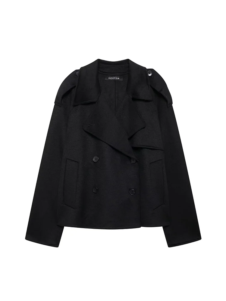 2024 New Autumn And Winter Women Black Woolen Coat Fashionable And Casual Ladies Loose Long Sleeved Short Jacket
2024 New Autumn And Winter Women Black Woolen Coat Fashionable And Casual Ladies Loose Long Sleeved Short Jacket
