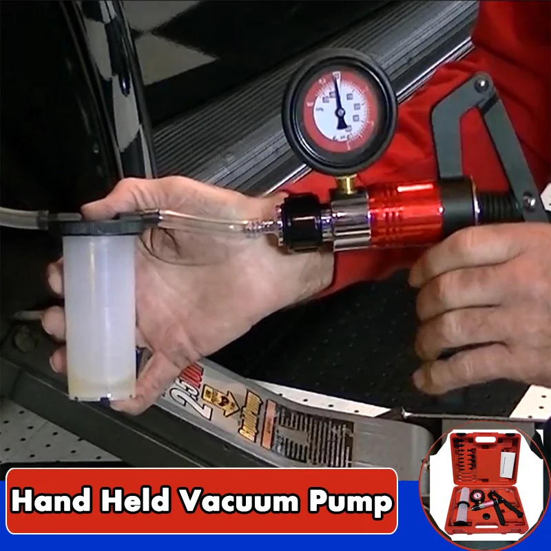 New Hand Held Vacuum Pump Pressure Tester Kit Brake Bleeder Test Tool Set with Adapter Dropshipping
New Hand Held Vacuum Pump Pressure Tester Kit Brake Bleeder Test Tool Set with Adapter Dropshipping