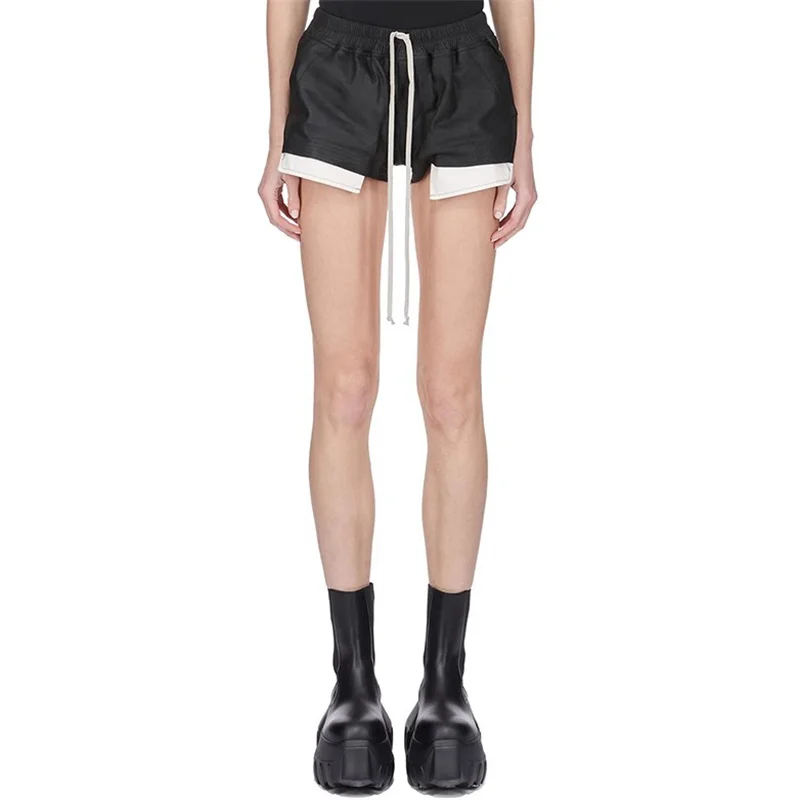 Women's shorts New elastic waist drawstring shorts for summer 2025 High waisted slim mini pants Artificial leather casual shorts
Women's shorts New elastic waist drawstring shorts for summer 2025 High waisted slim mini pants Artificial leather casual shorts
