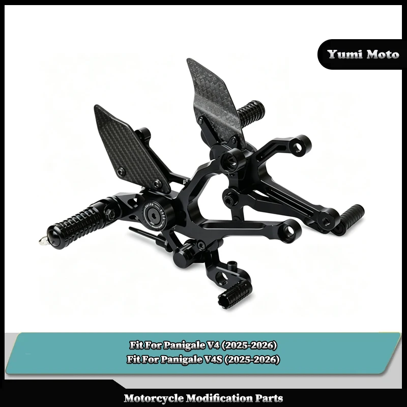 Motorcycle Carbon Fiber Adjustable Footrests Rear Set Footpeg Rearset Foot Peg Pedal Fit For DUCATI Panigale V4 V4S 2025-2026
Motorcycle Carbon Fiber Adjustable Footrests Rear Set Footpeg Rearset Foot Peg Pedal Fit For DUCATI Panigale V4 V4S 2025-2026