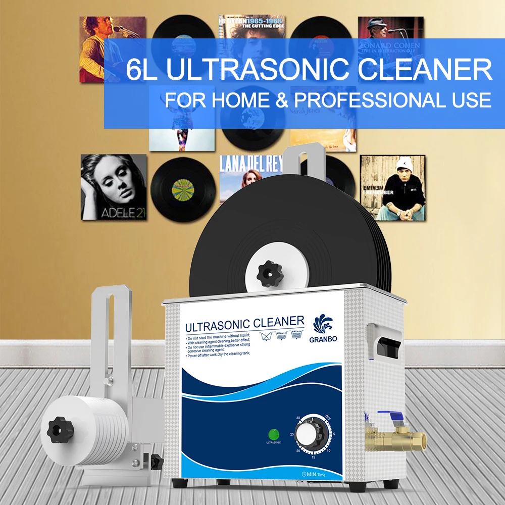 Granbo Vinyl Records Ultrasonic Cleaner 6.5L Dial Timer 180W 40KHz with Motor Bracket 5~6rpm Speed Deep Cleaning Tool
Granbo Vinyl Records Ultrasonic Cleaner 6.5L Dial Timer 180W 40KHz with Motor Bracket 5~6rpm Speed Deep Cleaning Tool