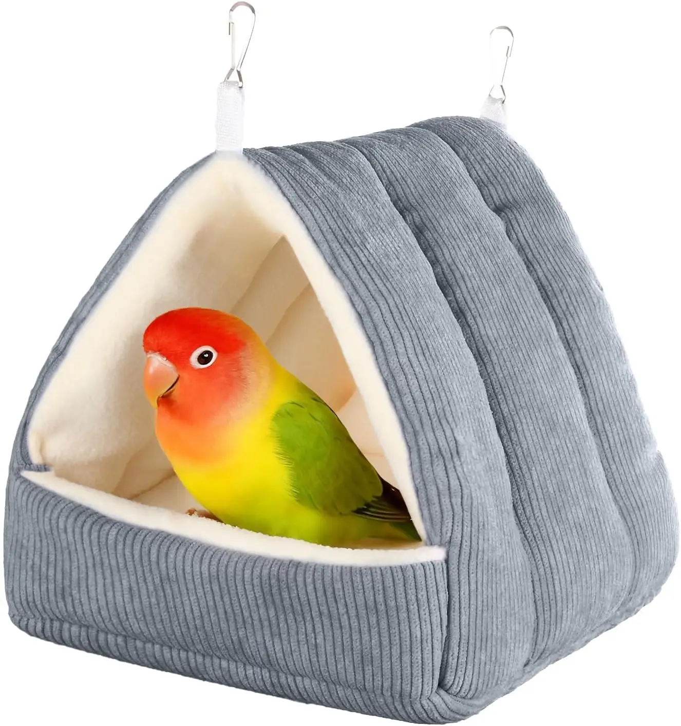 Medium Winter Warm Bird House and Bird Bed for Cage with Soft Plush Hanging Hammock & Hut Tent, Hideaway Sleeping Nest for Budgies, Parakeets, Cockatiels (Grey, M)
Medium Winter Warm Bird House and Bird Bed for Cage with Soft Plush Hanging Hammock & Hut Tent, Hideaway Sleeping Nest for Budgies, Parakeets, Cockatiels (Grey, M)
