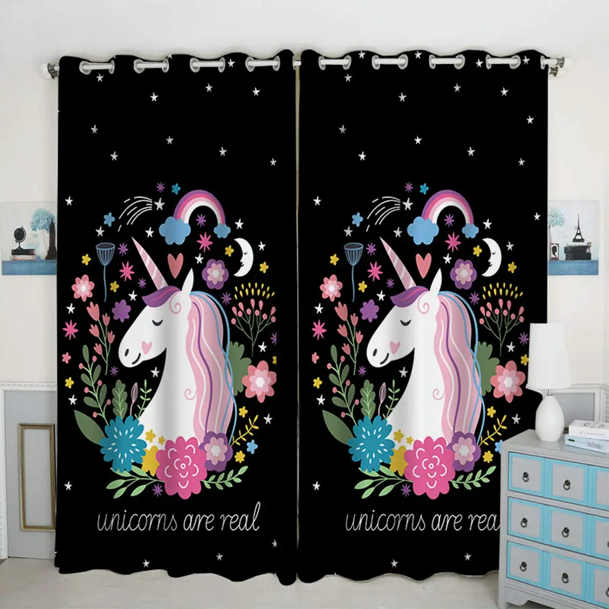 Unicorn 3D Design Rainbow Window Curtains Unicorn Bedroom Living Room Home Decor for Girls Kids Set of 2 Panels
Unicorn 3D Design Rainbow Window Curtains Unicorn Bedroom Living Room Home Decor for Girls Kids Set of 2 Panels