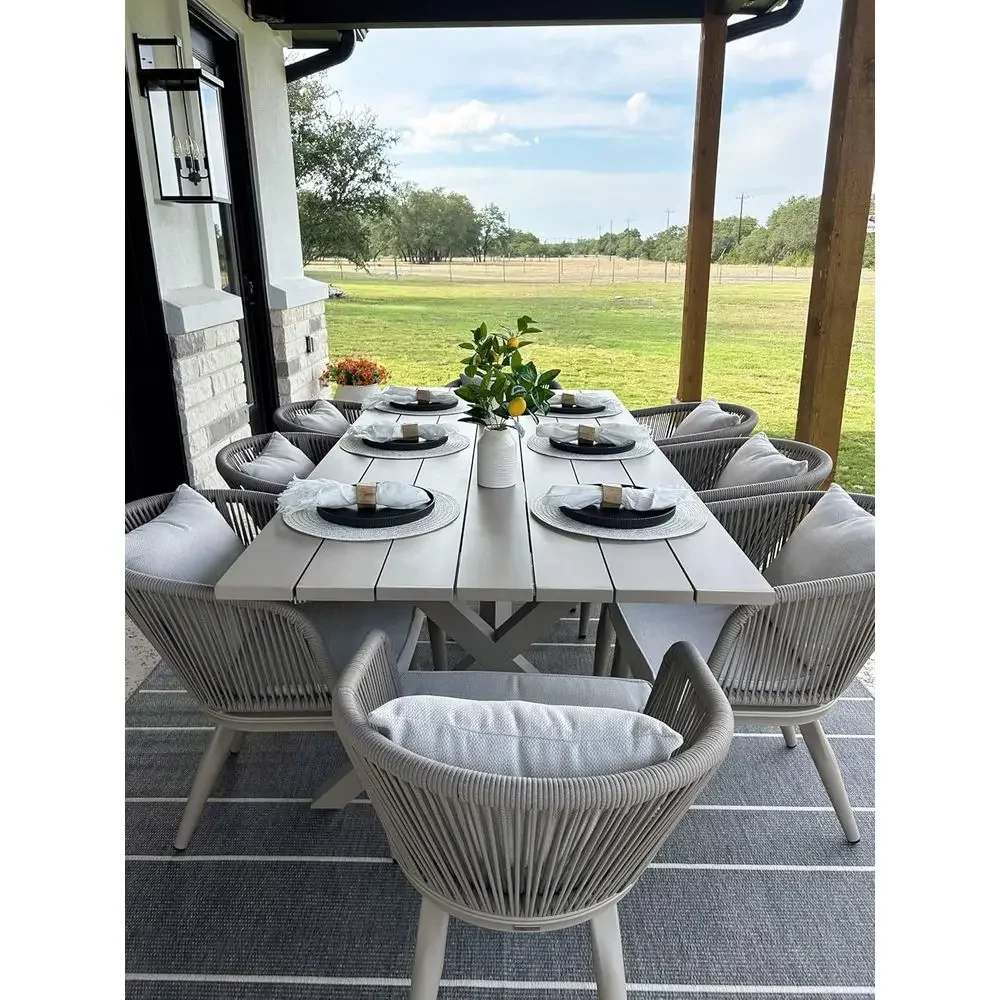 9 Pieces Patio Dining Set Wicker Outdoor urniture Recular Table and Chairs Set or Garden Deck e Backyard Kitchen Set, Cushions a
9 Pieces Patio Dining Set Wicker Outdoor urniture Recular Table and Chairs Set or Garden Deck e Backyard Kitchen Set, Cushions a