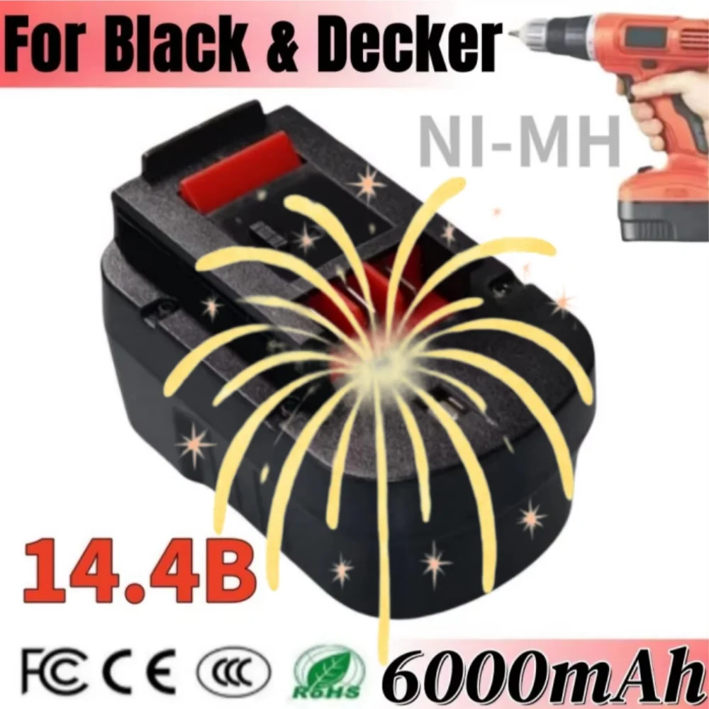 100% New HPB14 14.4V 6000mAh Power Tool Battery Ni-Mh Replacement for Black&Decker FSB14 FS140BX 499936-34
100% New HPB14 14.4V 6000mAh Power Tool Battery Ni-Mh Replacement for Black&Decker FSB14 FS140BX 499936-34