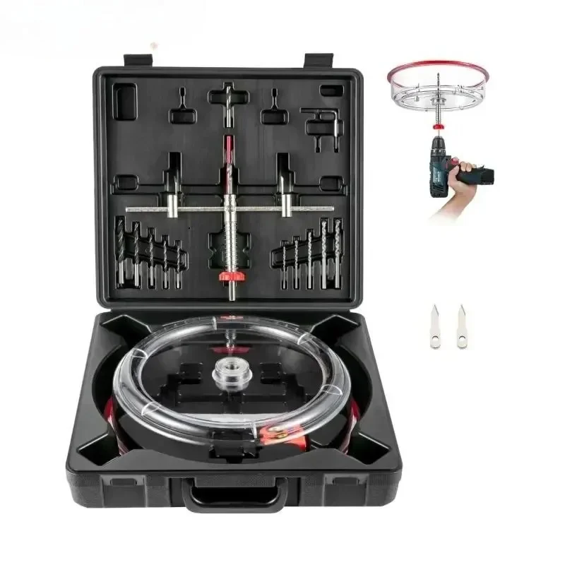 40-200mm 40-300mm Adjustable Steel Hole Saw Cutter Kit w/ Shield Hole Cutter Drill Bit DIY Tool for Sheetrock Veneer Slate
40-200mm 40-300mm Adjustable Steel Hole Saw Cutter Kit w/ Shield Hole Cutter Drill Bit DIY Tool for Sheetrock Veneer Slate